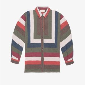 Mara Hoffman Melina Stripe Button Down Top